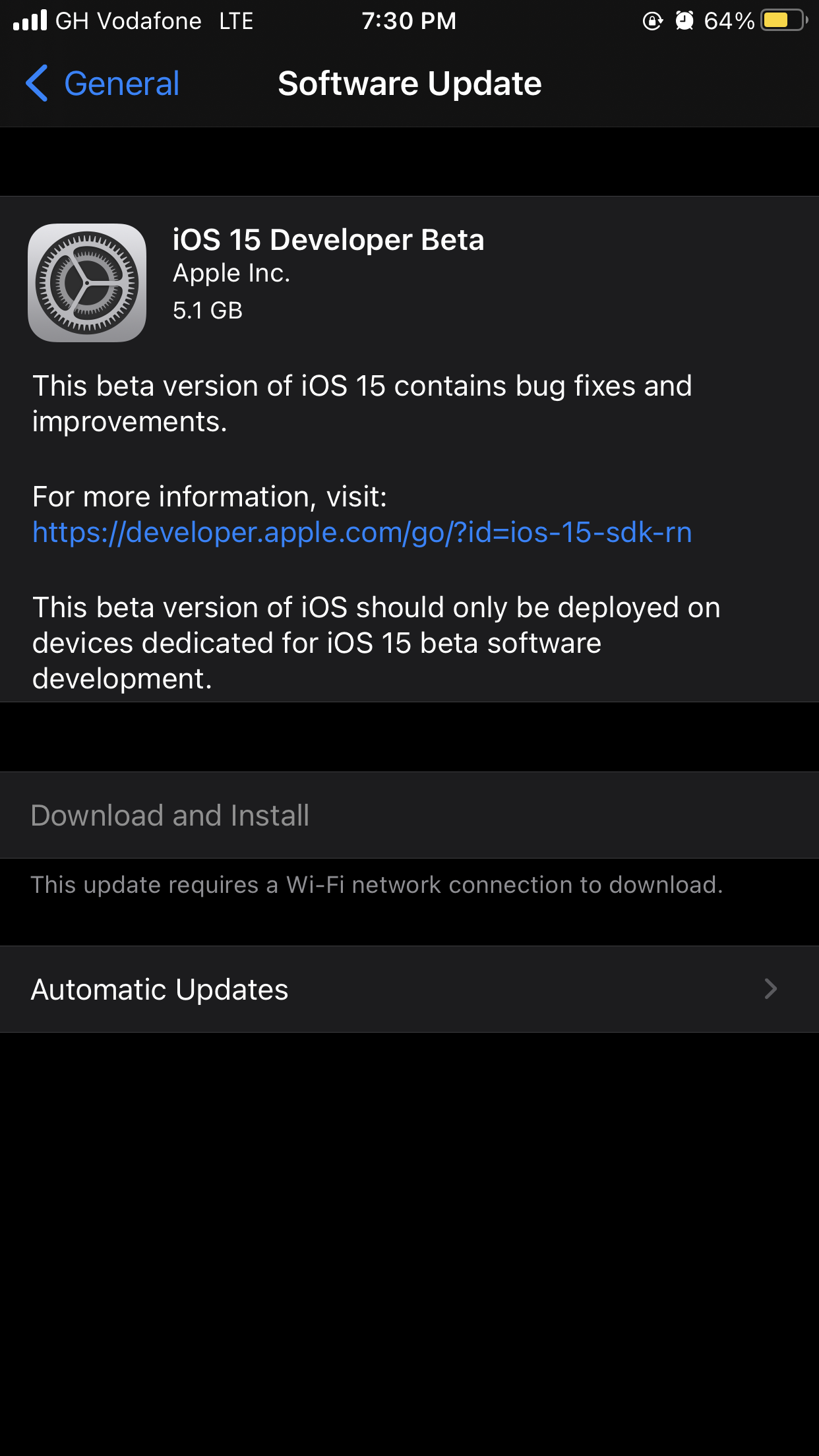 ios 15 beta 2 install